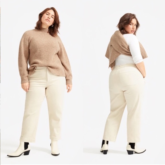 Everlane The Straight Leg Crop Regular Khaki Pants - Picture 1 of 7